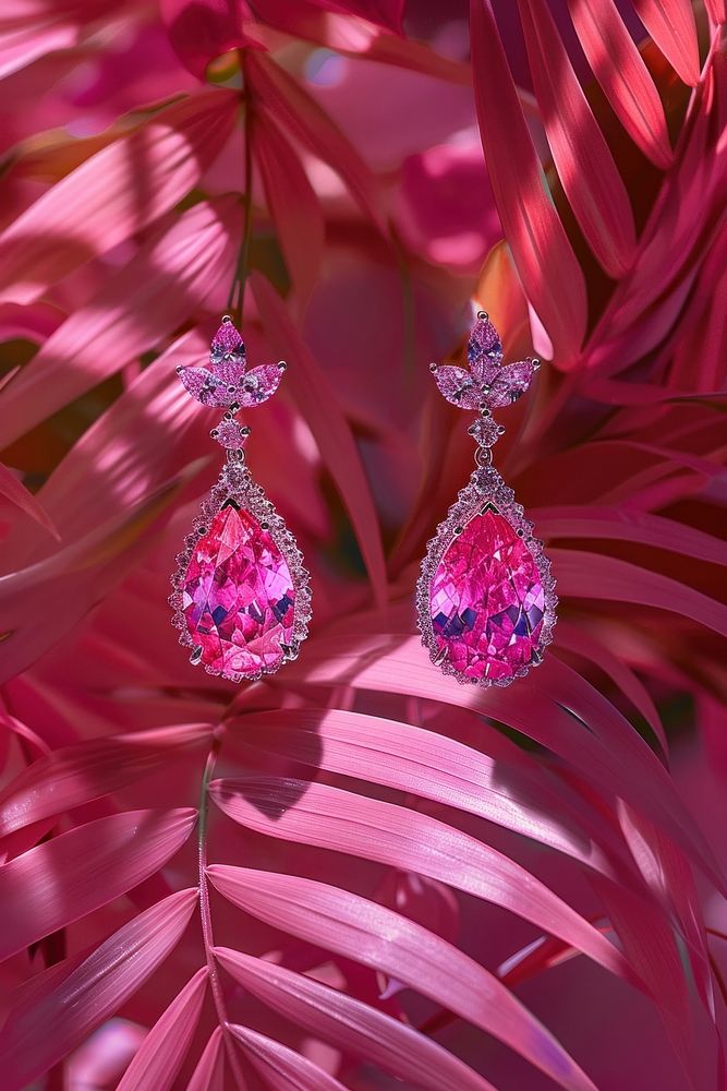 Photography of earrings jewelry purple plant.