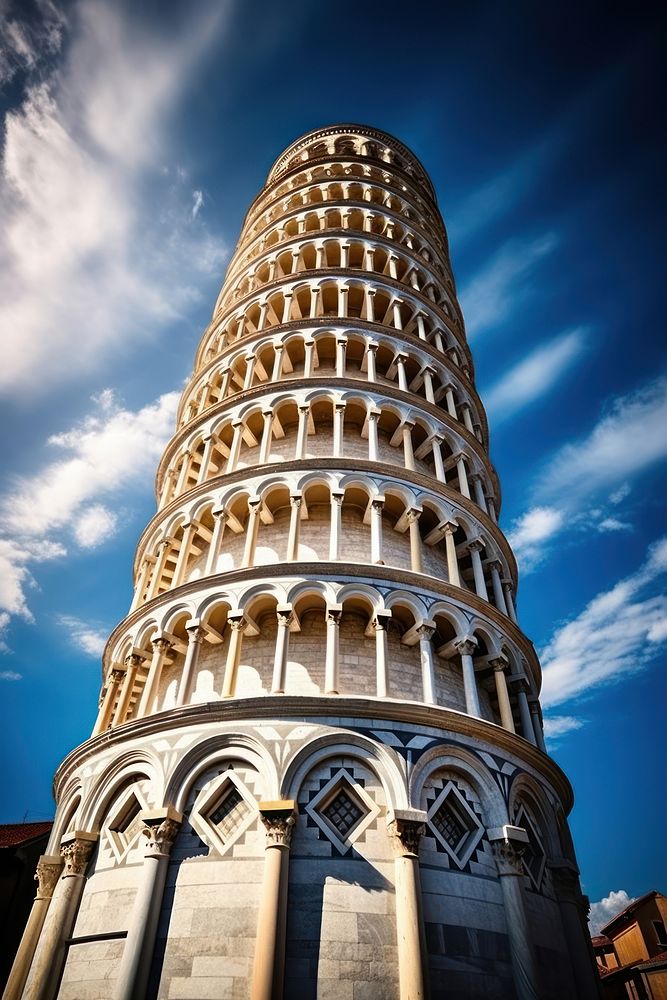 Pisa tower architecture building landmark.
