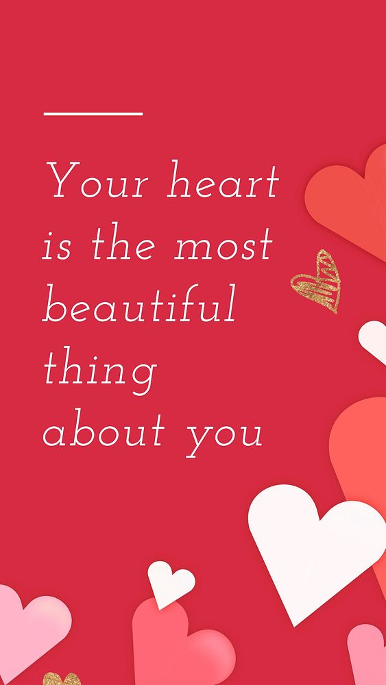 Your heart is beautiful Facebook story 