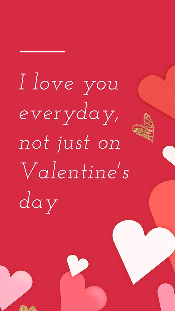 Valentine quote Facebook story 
