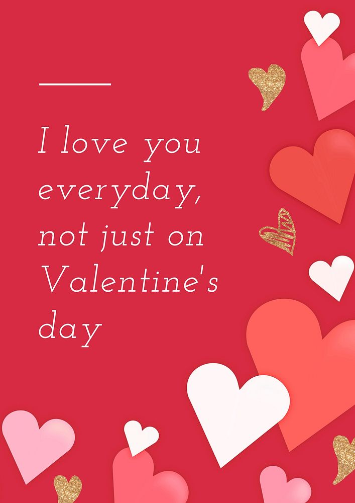 Valentine quote poster 