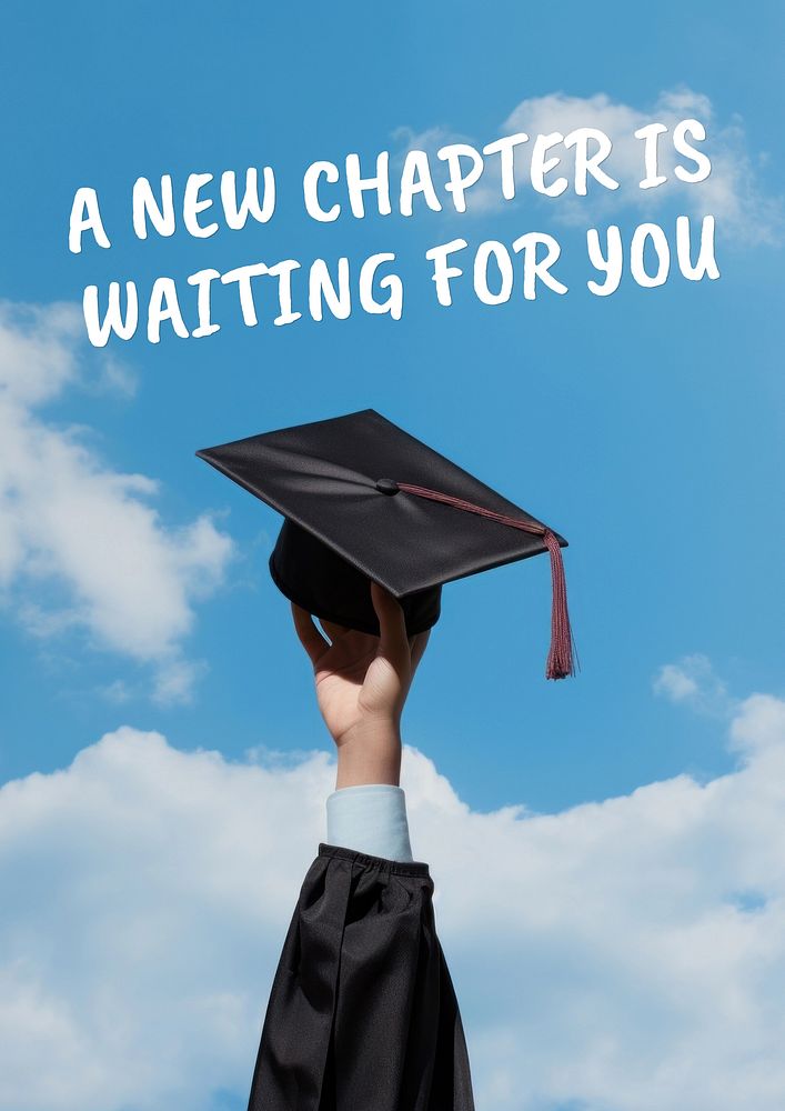 Graduation quote poster template