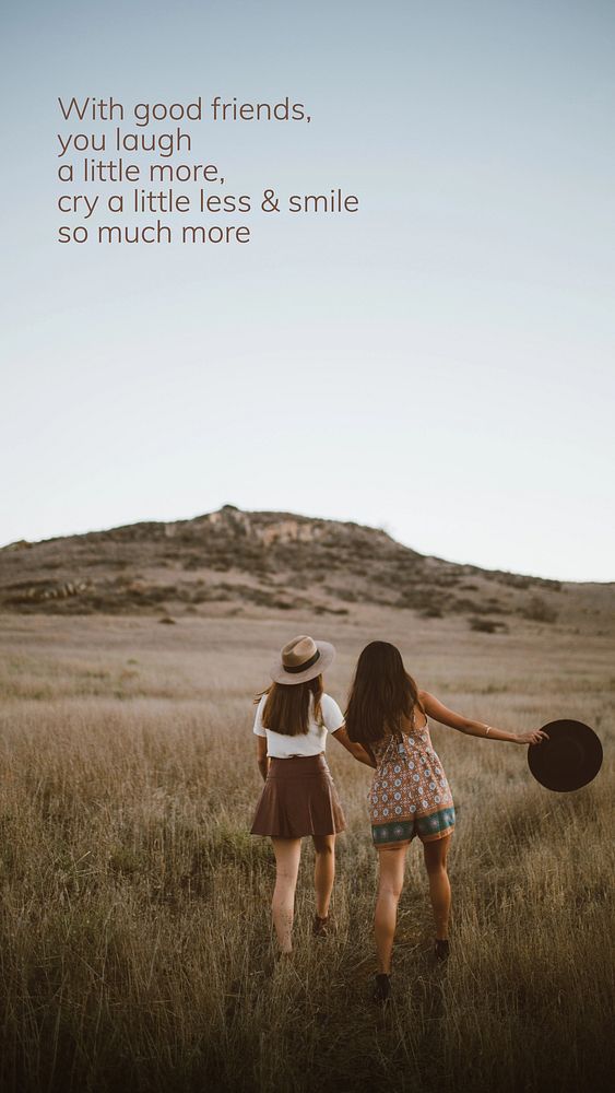 Friends & friendship  quote Instagram story template