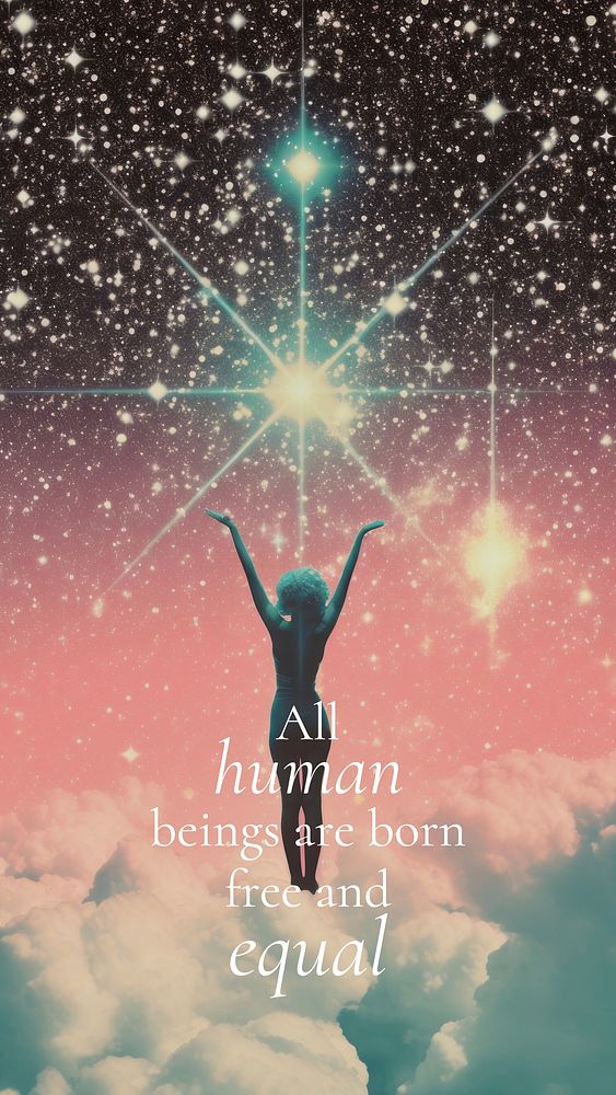 All human beings are born free and equal Instagram story 