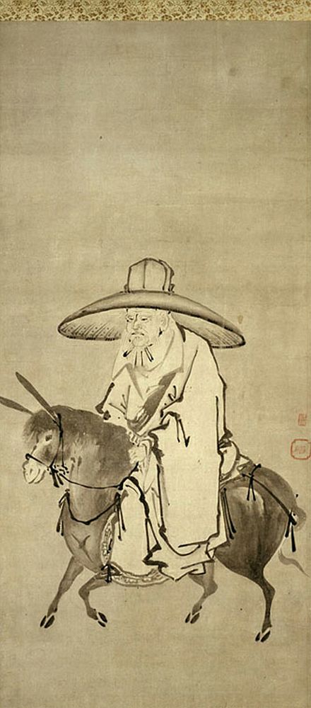 The Poet Du Fu Riding a Donkey by Kanô Shigenobu