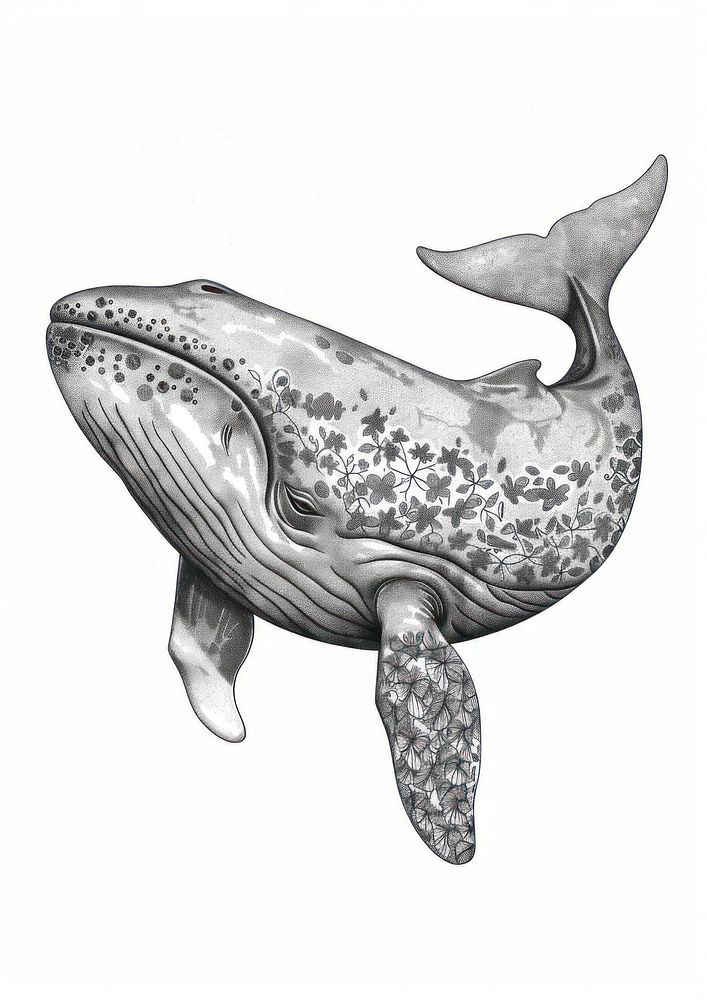 Bowhead whale animal mammal shark.