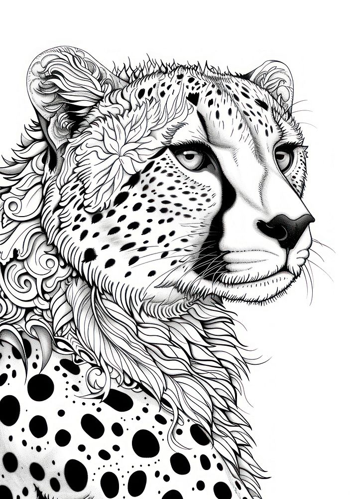 Cheetah cheetah illustrated wildlife.