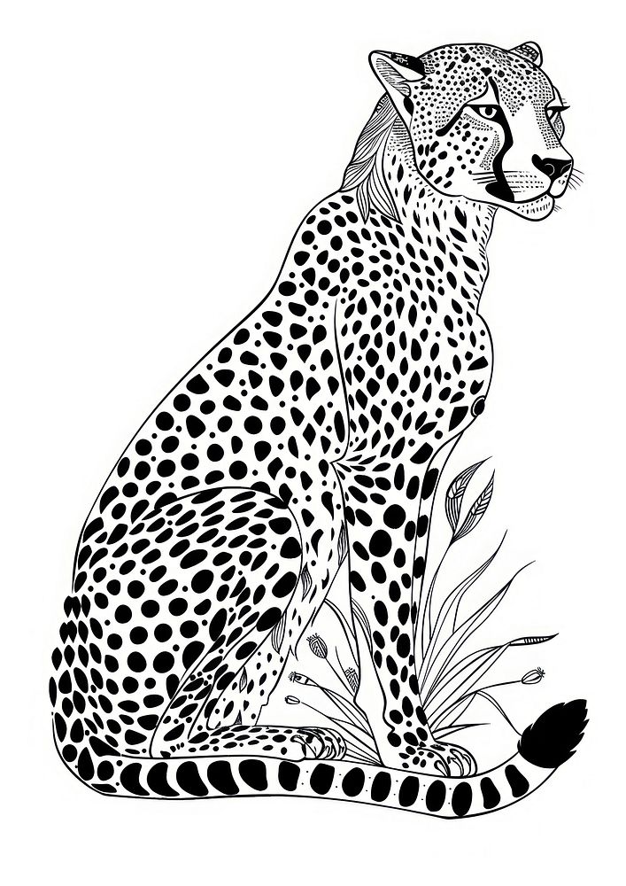 Cheetah cheetah illustrated wildlife.