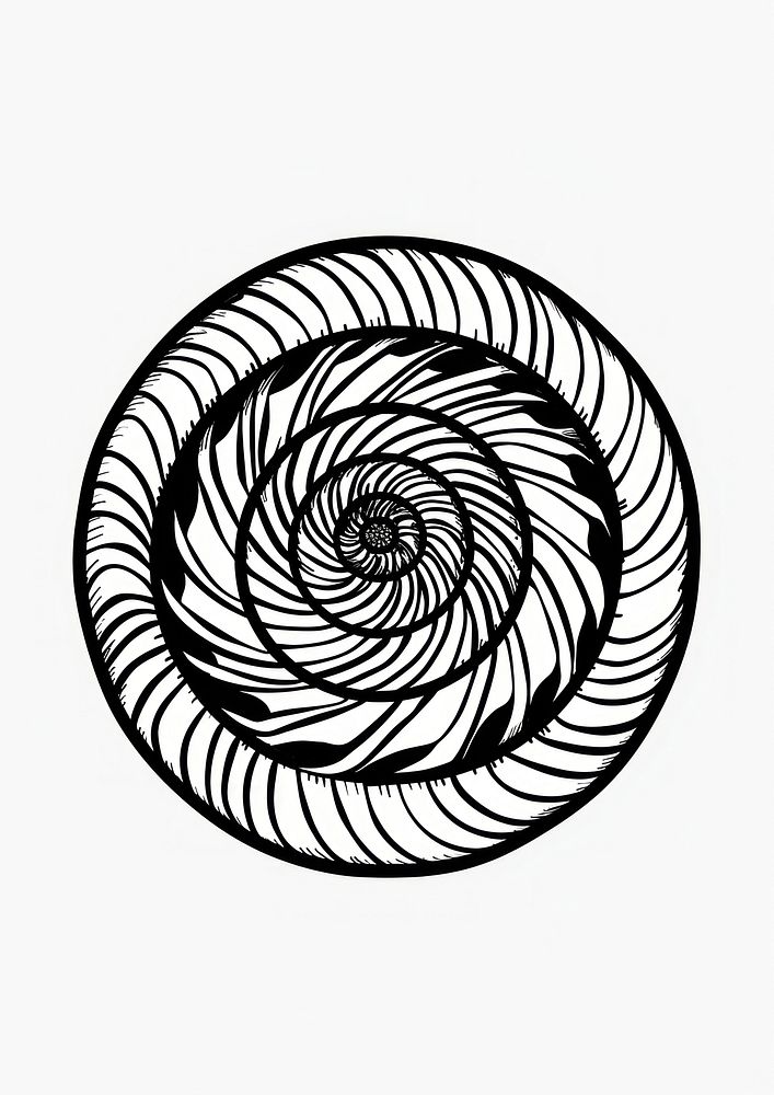 Circle spiral coil disk.