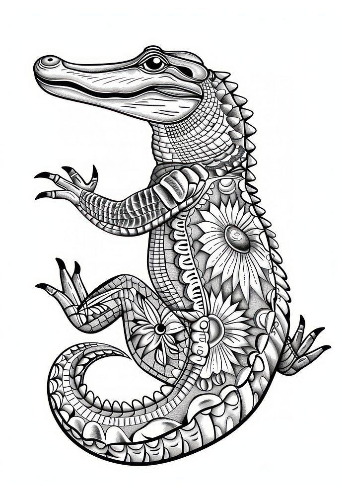 Crocodile crocodile illustrated alligator.