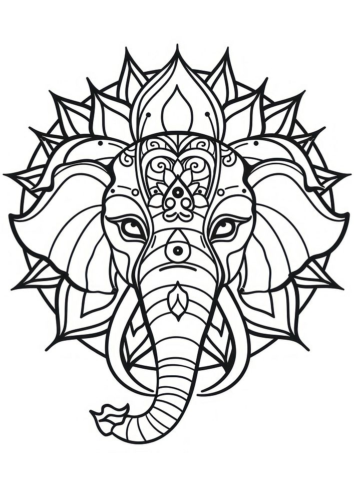 Elephant elephant illustrated wildlife.