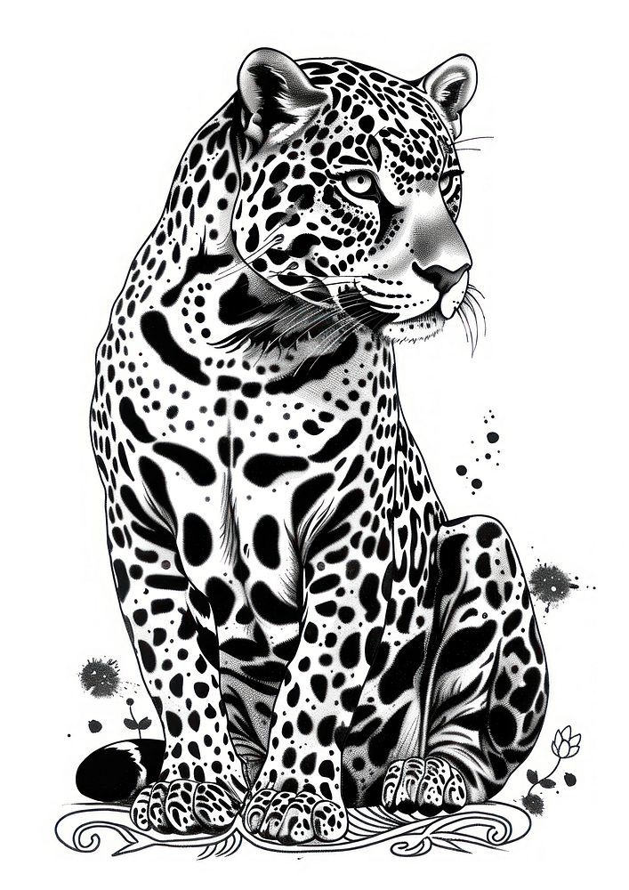 Jaguar jaguar illustrated wildlife.