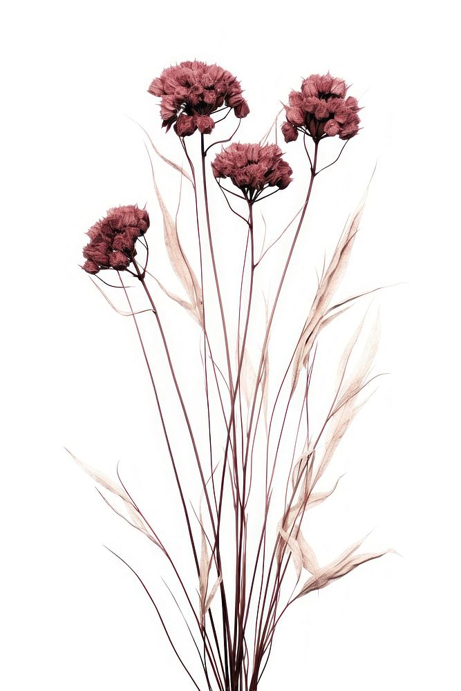 Dried flower illustrated carnation blossom.