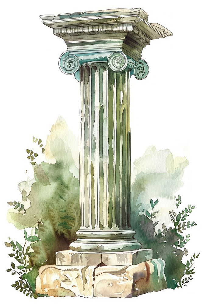 Greek pillar architecture column symbol.