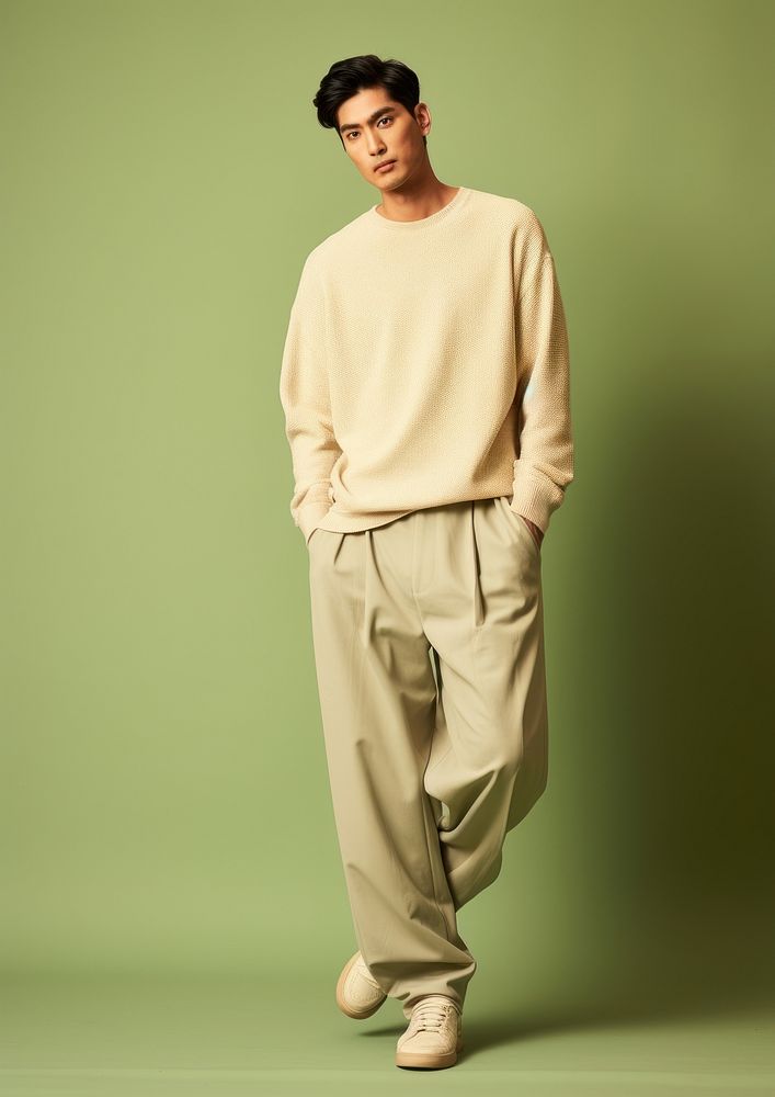 Asian male sweater clothing knitwear.