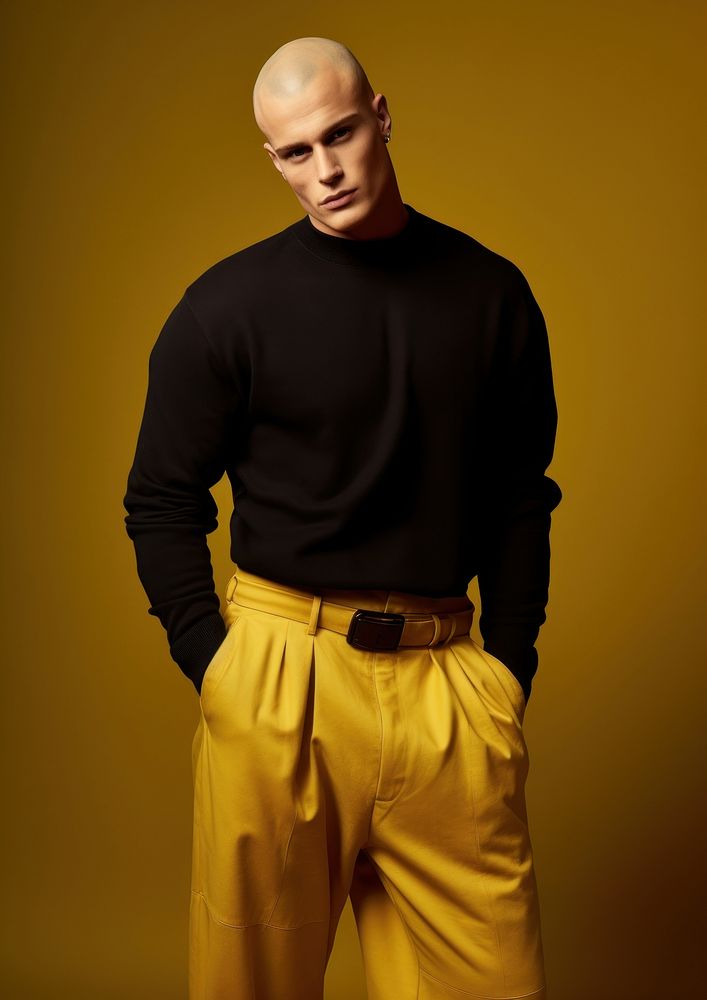 Skinhead male photography sweater accessories.