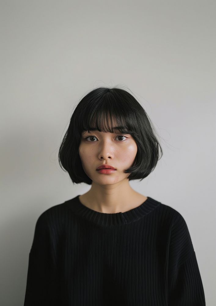Asian Girl portrait photo hair.