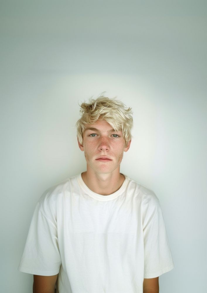 Caucasian man portrait blonde photo.