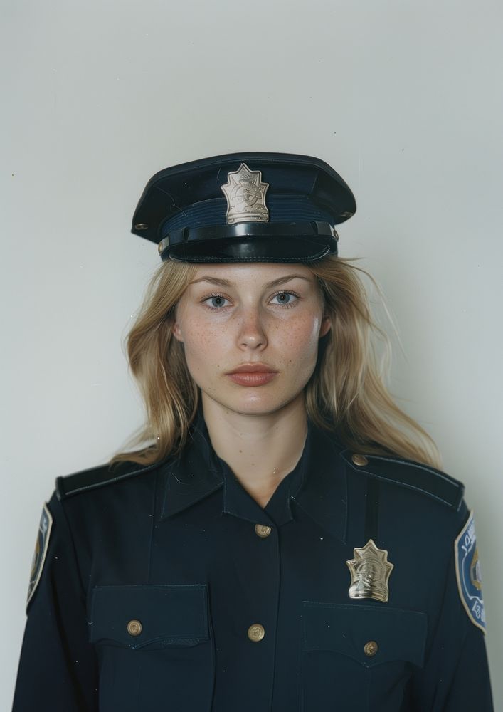 Caucasian police clothing officer captain.