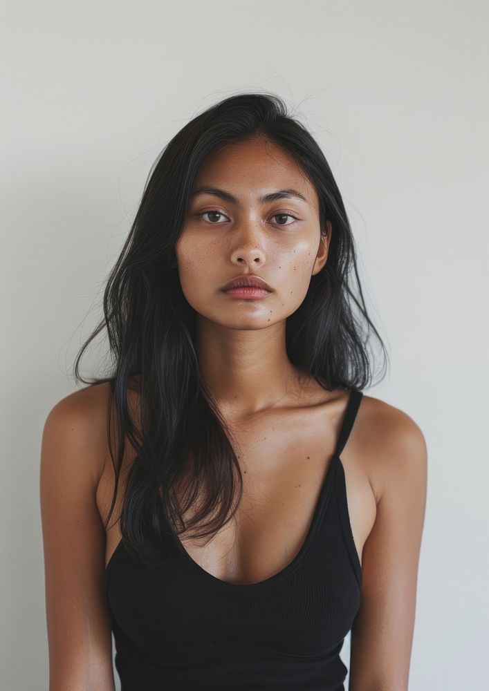 Filipino woman portrait photo face.