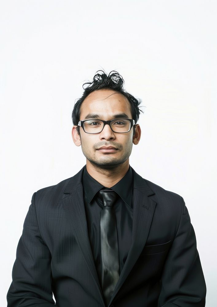 Nepalese business man portrait photo face.