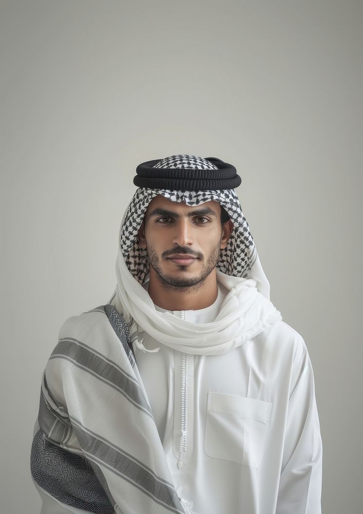 Qatari man people face clothing.