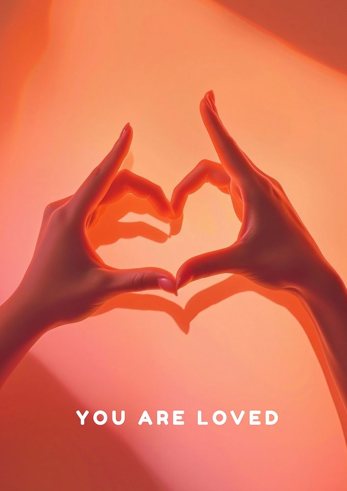You are loved poster template