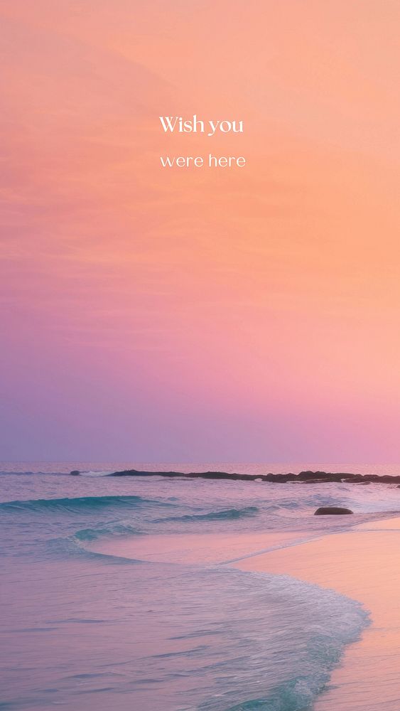 Wish you were here quote Facebook story template