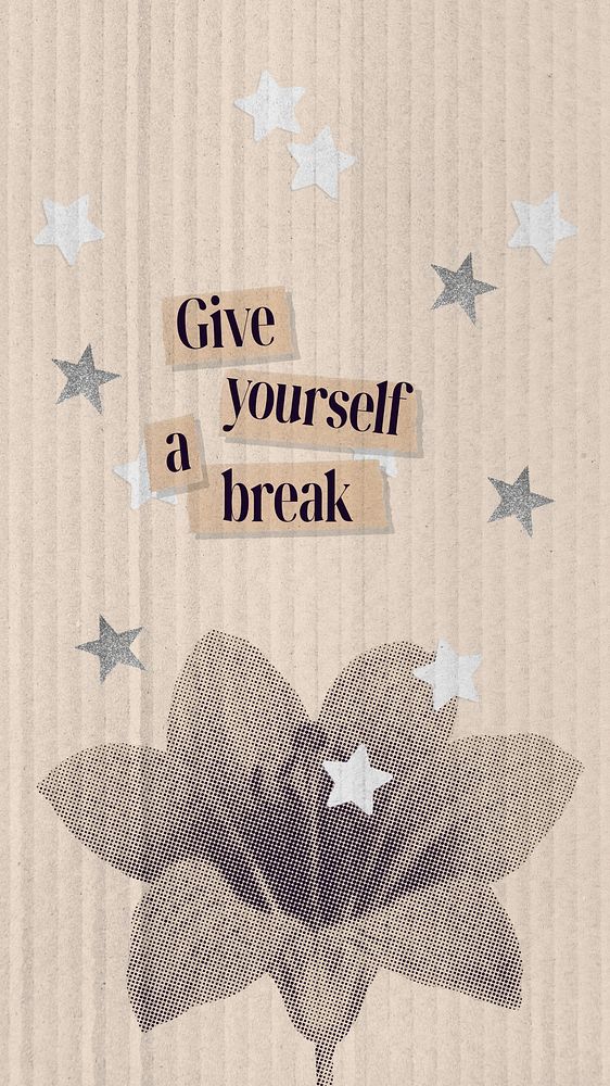 Take a break quote Facebook story template