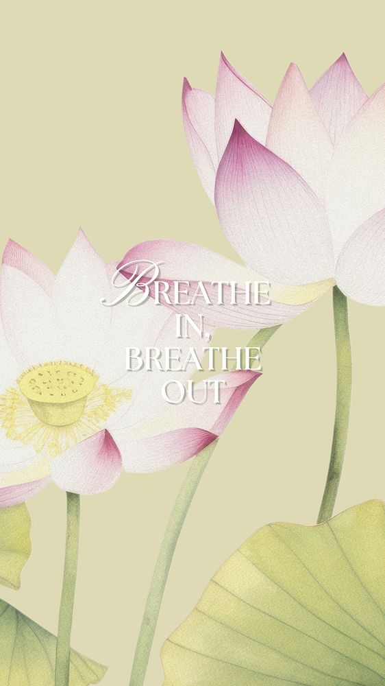 Breathe quote Facebook story template