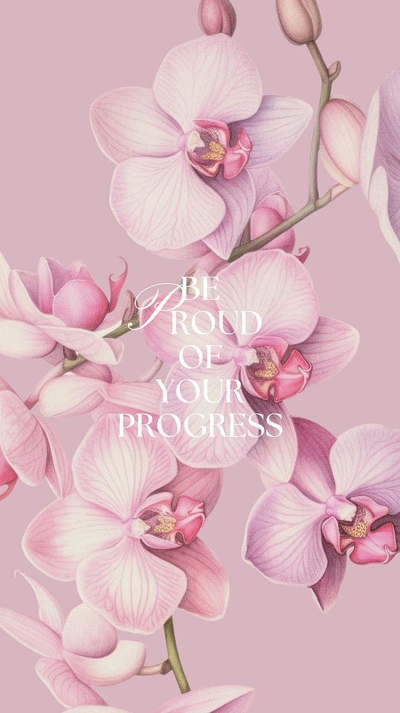 Be proud of your progress quote Facebook story template