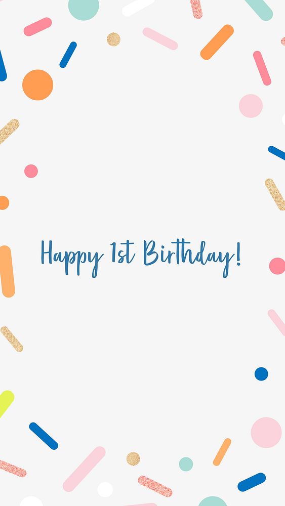 First birthday Facebook story template