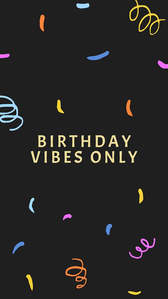 Birthday vibes only Facebook story template