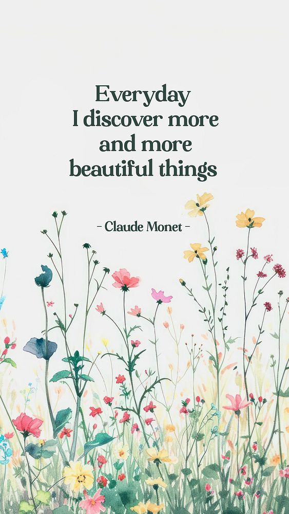 Monet's beauty quote Facebook story template