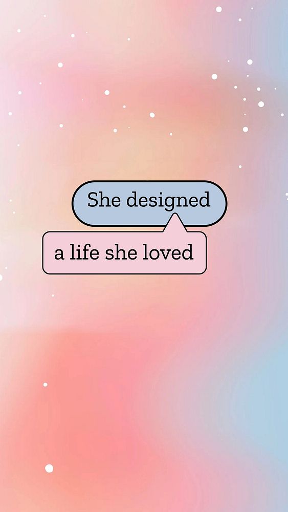 Desinged a life she loved quote Facebook story template