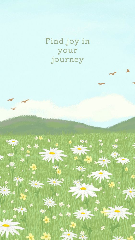 Joyful journey & life quote Facebook story template
