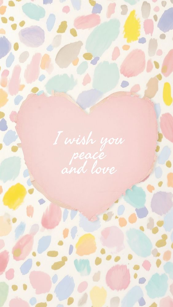 Love & peace  quote Facebook story template
