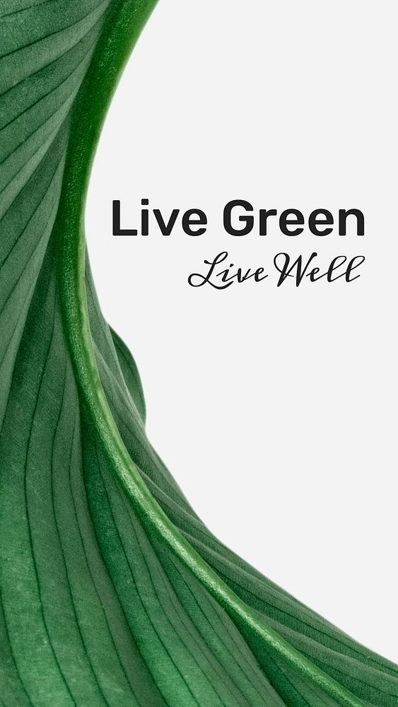 Go green quote Facebook story template