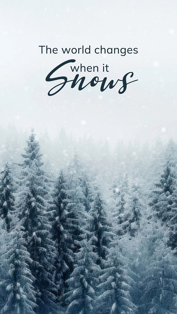 Winter  quote Facebook story template