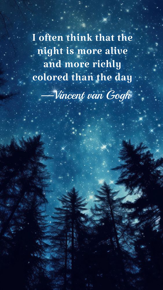 Van Gogh  quote Facebook story template