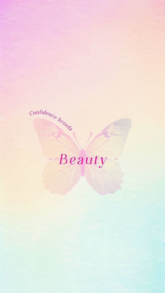 Confidence breeds beauty quote Facebook story template