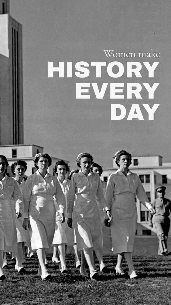 Women make history quote Facebook story template