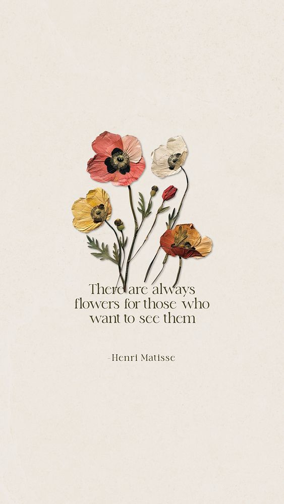 Henri Matisse  quote Facebook story template