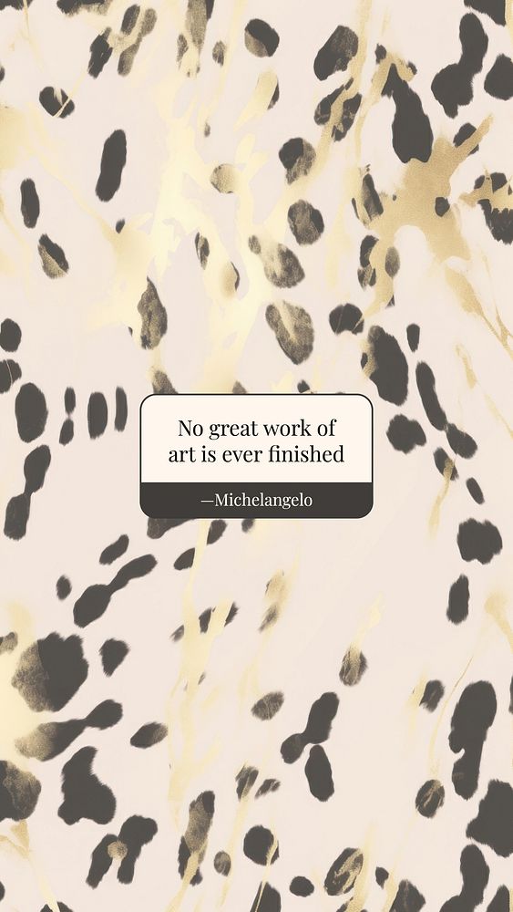 Michelangelo  quote Facebook story template