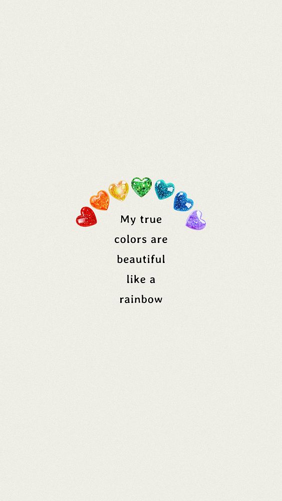Rainbow true colors quote Facebook story template