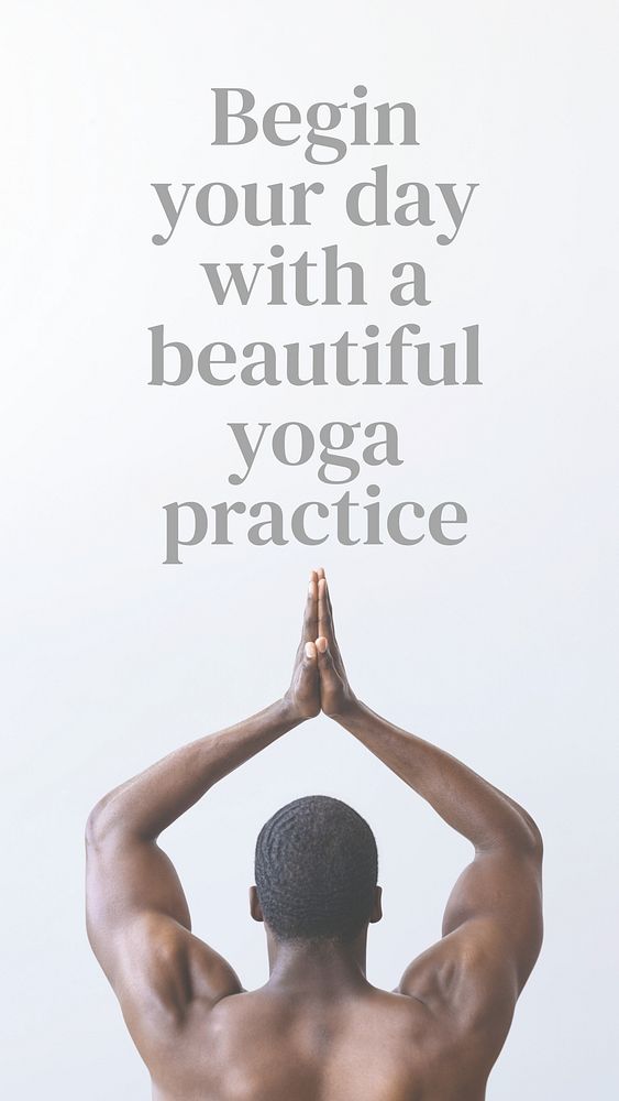 Yoga practice quote Facebook story template
