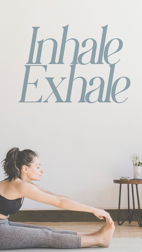 Inhale & exhale quote Facebook story template