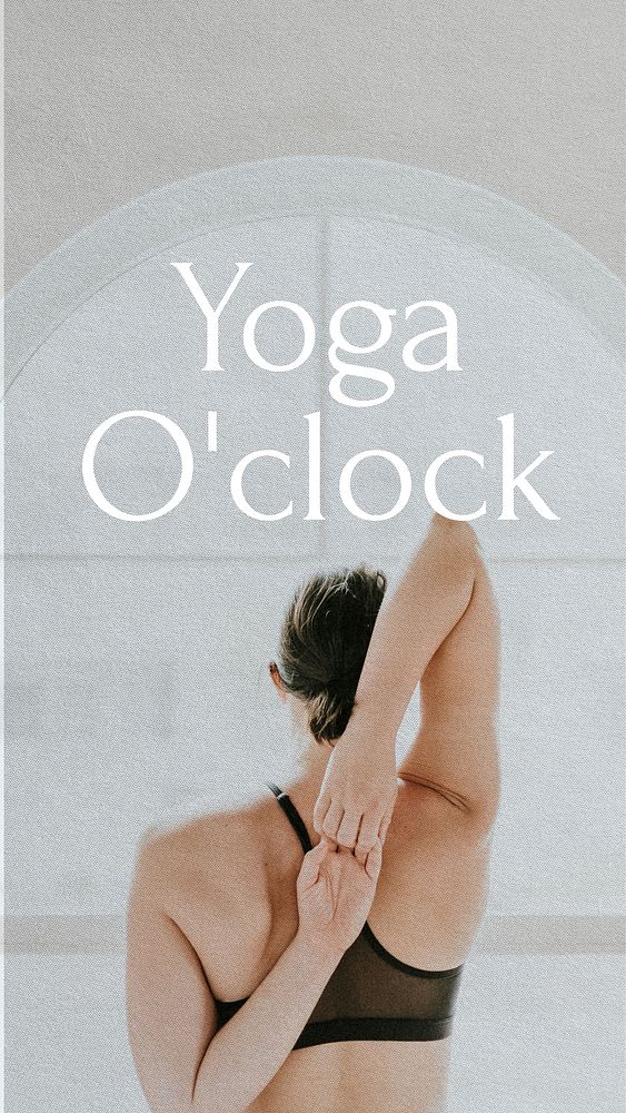 Yoga o'clock quote Facebook story template
