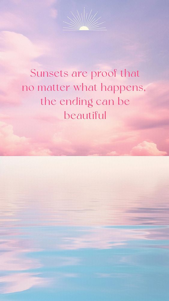Sunset quote Facebook story template