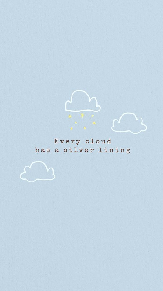 Silver lining  quote Facebook story template